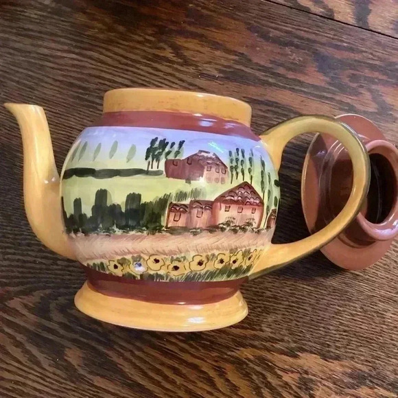 Vintage Douce Provence Teapot&Cup Romancing Provence Collections, Hand Painted - Picture 5 of 14